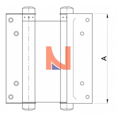 CERNIERA DOPPIA AZIONE CON MOLLA 33/125 NICHELATA