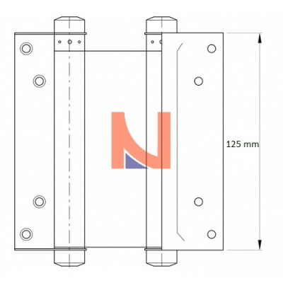 CERNIERA DOPPIA AZIONE CON MOLLA 33/125 BRONZATA