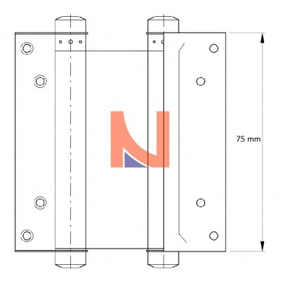 CERNIERA DOPPIA AZIONE CON MOLLA 29/75 INOX