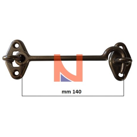 GANCIO FERMAPERSIANE 140 MM BRONZO