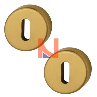 COPPIA BOCCHETTE TONDE PER PORTA FORO PATENT BRONZO
