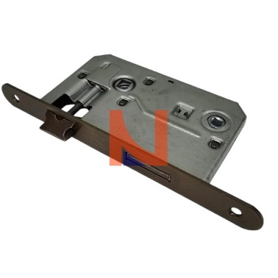 SERRATURA PATENT PICCOLA VERSIONE BAGNO BORDO TONDO ENTRATA 50 BRONZO