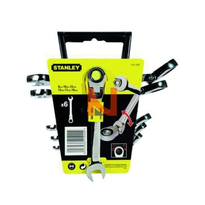 Set 6 Chiavi Combinate a Cricchetto Snodato