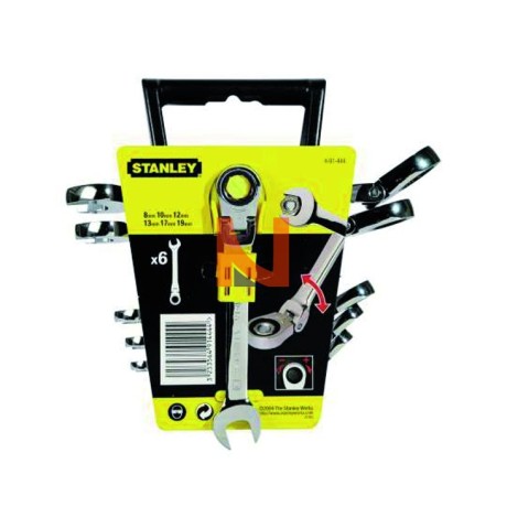 Set 6 Chiavi Combinate a Cricchetto Snodato