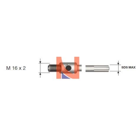 Gambi SDS MAXper frese perforatrici a tazza “Impact” attacco filettato M16x2