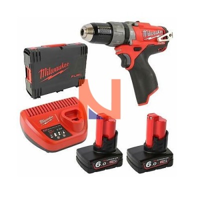 Trapano c/Percussione 12V con due batterie in OMAGGIO Milwaukee M12 CPD-602X