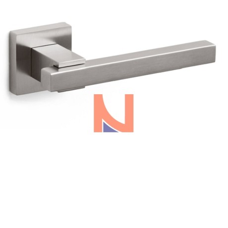 Maniglia per porta Bios con rosetta patent superinox satinato Olivari M204RB8