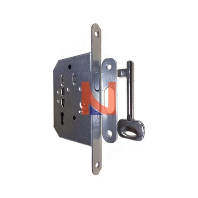 Serratura gancio per porte scorrevoli mod.060 colore Cromo Satin. E50