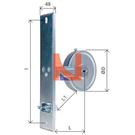 AVVOLGITORE 8 MT INTERASSE 210 MM ZINCATO PLACCA INOX