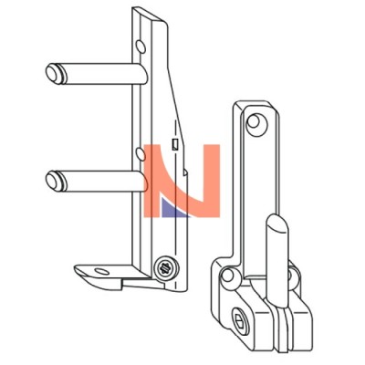 SUPPORTO CERNIERA MASCHIO+FEMMINA FINITURA ARGENTO