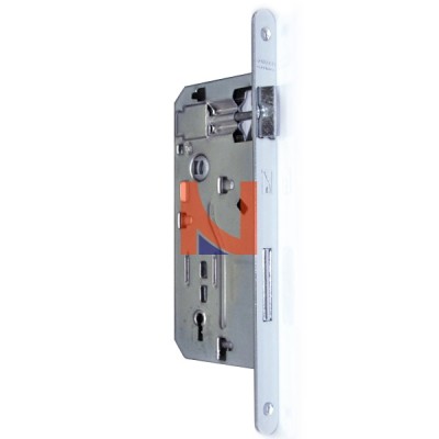 Serratura per porte in legno patent grande mod.048 E50 Cromo Lucido
