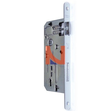 Serratura per porte in legno patent grande mod.048 E50 Cromo Lucido