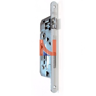 Serratura porte legno x bagno patent grande mod.041T E50 Cromo Lucido