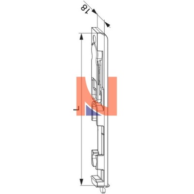 CATENACCIO INFERIORE R8 MULTI MATIC E TREND ARIA 4 L 170 ARGENTO