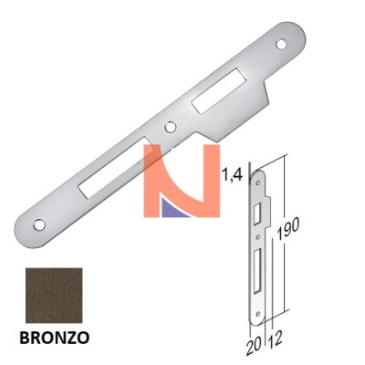 RISCONTRO GACCIA BONAITI 190X20 ART. 217 CON ALA BRONZO