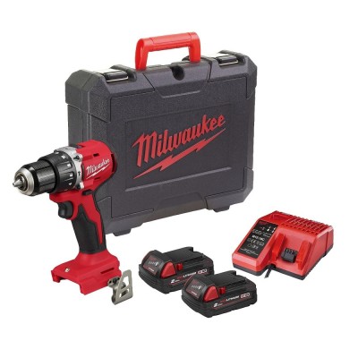 Kit Milwaukee trapano a percussione compatto brushless M18 - 493349282