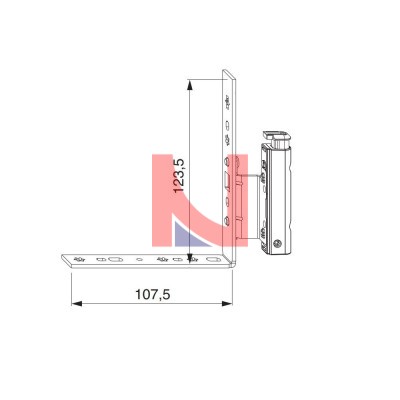 Angolo Cerniera MAICO DT130 Destro Argento | 209411