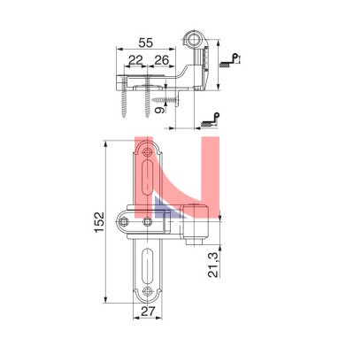 Bandella a Croce Monoblocco Regolabile 45-70 - 56970 MAICO