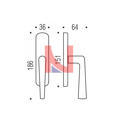 Martellina DK Colombo Design RoboTre CD92-CM | Maniglia Finestra