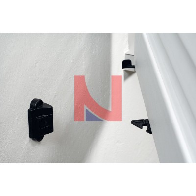 Fermapersiana Komfort con viti e tasselli Ø10 mm destro nero opaco