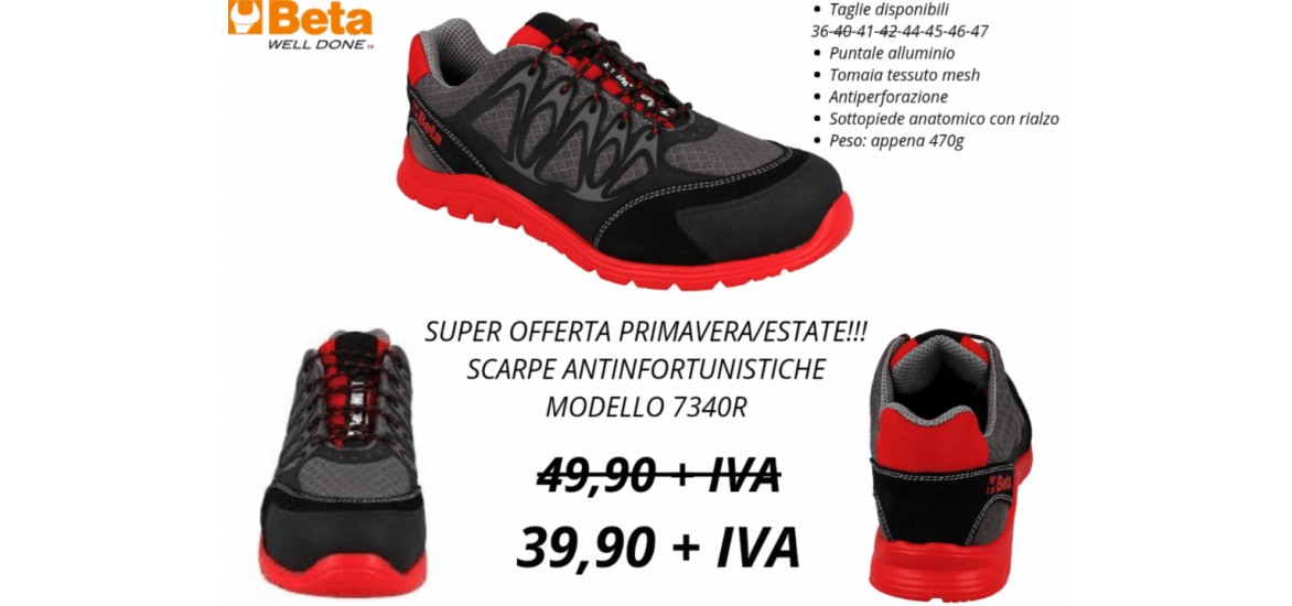 Scarpe antinfortunistiche Beta 7340R - 39,90 + IVA