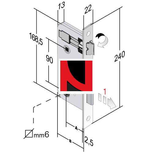 Serratura entrata 40