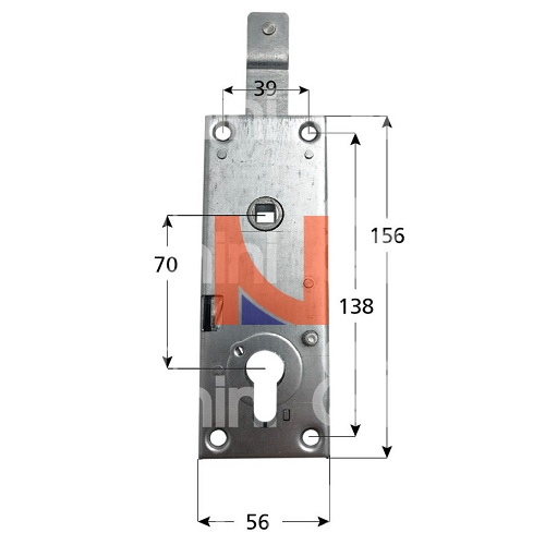 Serratura per basculante foro cilindro yale