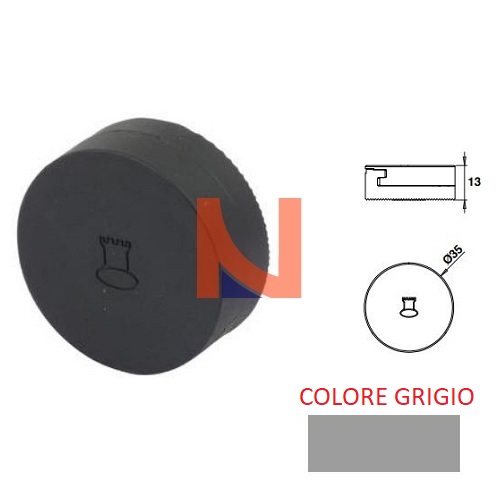 Fermo a calamita tondo torbel grigio