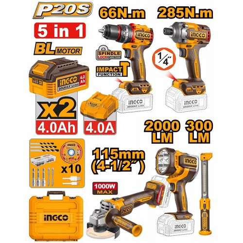 kit combo 5 utensili