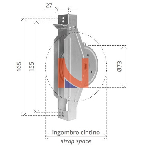 avvolgitore semincasso 5,5 mt